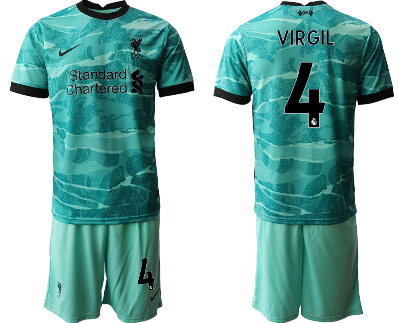 Men 2020-2021 club Liverpool away #4 green Soccer Jerseys